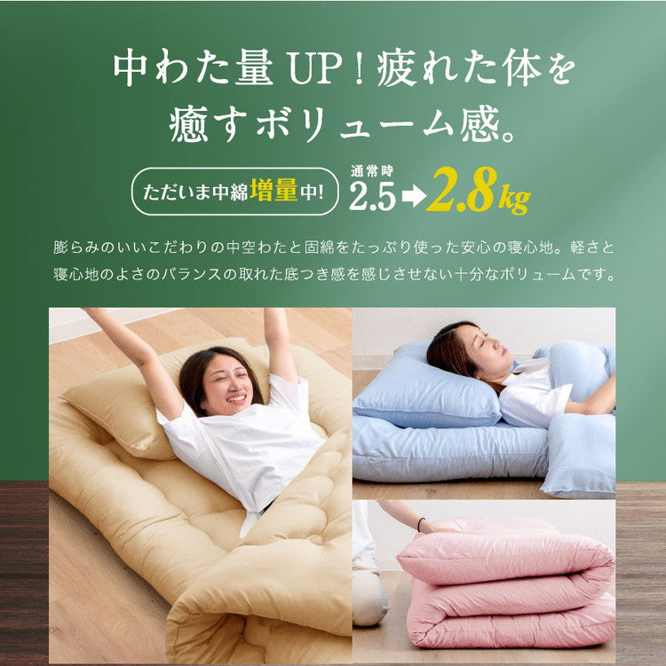 固綿入り 洗える 敷布団 シングルロング 日本製 国産 敷き布団 敷布団 敷きふとん 敷ふとん 布団 寝具 敷布団 ほこりが出にくい 清潔 敷布団(代引不可)