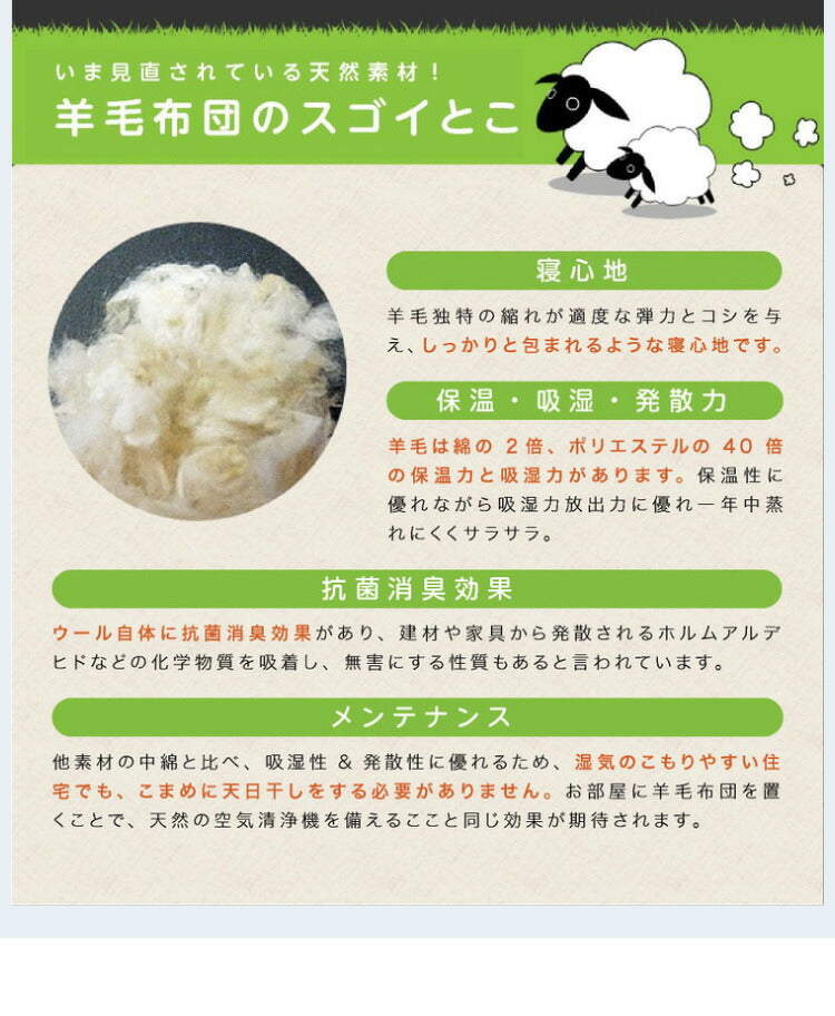 国産 布団セット 西川 シングル 羽毛布団 0.6kg ライト 羊毛布団 フランス産プレミアムウール ゴールドラベル 日本製 新生活 掛け布団 敷布団 枕 西川毛布 シングルロング 天然(代引不可)