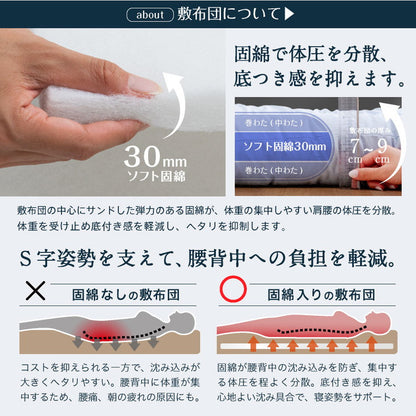 羊毛混 洗える 布団3点セット シングルロング 日本製 羊毛混 布団3点セット(固綿入り) シングル ロング 国産 日本製 羊毛布団 セット 3点セット 羊毛 組布団(代引不可)