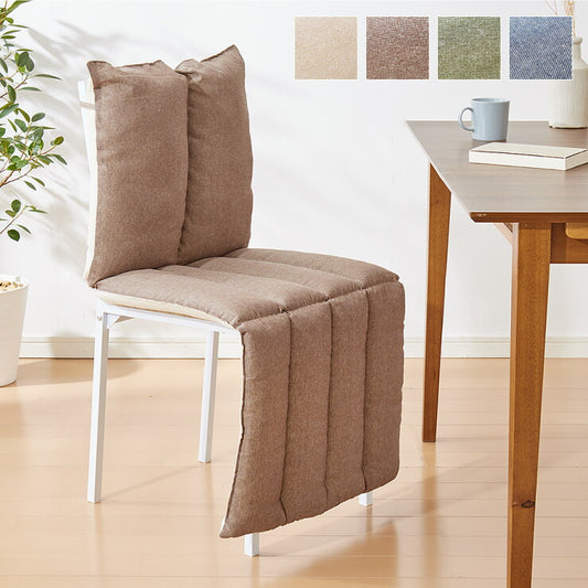 チェアカバー 椅子カバー 背もたれ クッション付 ふんわり ふっくら 表地 綿100% 座椅子カバー 在宅ワーク リモートワーク
