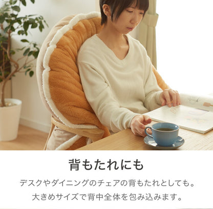 マカロンクッション 円形 直径90cm あったか 冬 節電 省エネ ふわふわ 暖かい 温かい 座布団 床暖房 ホットカーペット こたつ 持ち運び簡単 シンプル リビング ベッド 一人用 寒さ