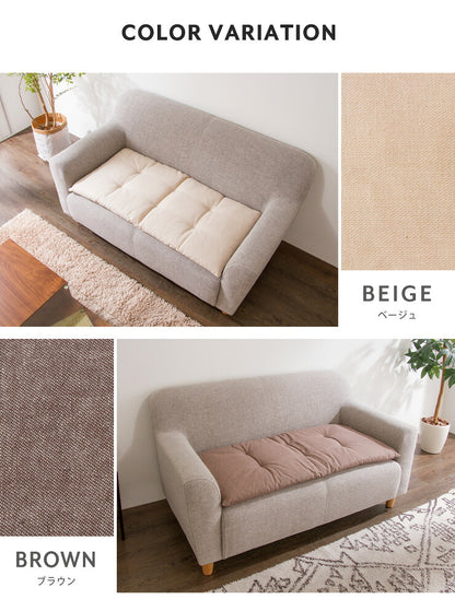 ソファーパッド 2人掛け 幅100cm 奥行50cm 北欧 おしゃれ 厚さ5cm 撥水 洗える ウォッシャブル ロングチェアシート ペット 二人掛け用 長座布団 フロアクッション ごろ寝マット ソファカバー