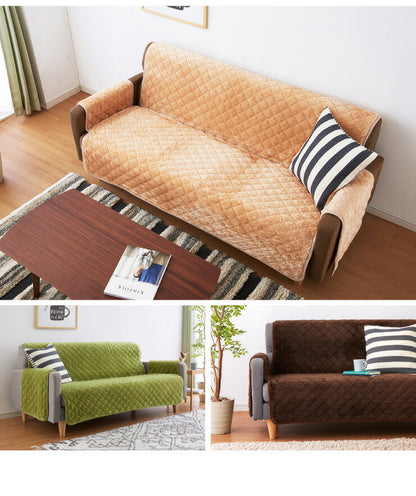 あったかソファカバー 冬用 ソファーパッド 3人掛け 座面幅150cm マイクロファイバー ウォッシャブル 洗える 三人掛け用 3P