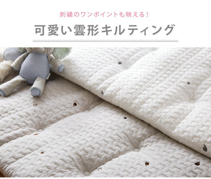 イブル ふっくら ソファーパッド 幅100cm 2人掛け 厚さ5cm 座布団 ロングチェアシート 長座布団 車内 車用 クッション 2P 刺繍 おしゃれ 肌さわり やわらか 韓国 インテリア