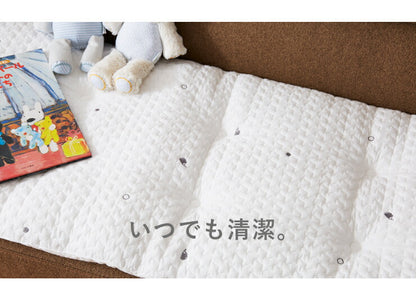 イブル ふっくら ソファーパッド 幅100cm 2人掛け 厚さ5cm 座布団 ロングチェアシート 長座布団 車内 車用 クッション 2P 刺繍 おしゃれ 肌さわり やわらか 韓国 インテリア