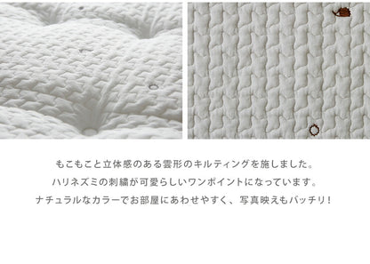 イブル ふっくら ソファーパッド 幅150cm 3人掛け 厚さ5cm 座布団 ロングチェアシート 長座布団 車内 車用 クッション 2P 刺繍 おしゃれ 肌さわり やわらか 韓国 インテリア