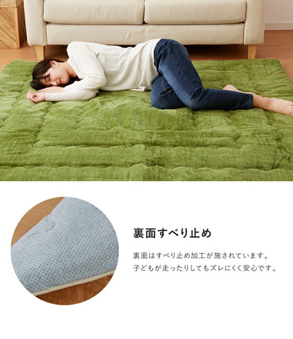 極厚6層ラグ 円形 直径100cm 滑り止め付 6層 約4cm厚 極厚 多層構造 リビング ラグ ラグマット 絨毯 カーペット 抗菌 低ホルマリン 防臭 省エネ (代引不可)