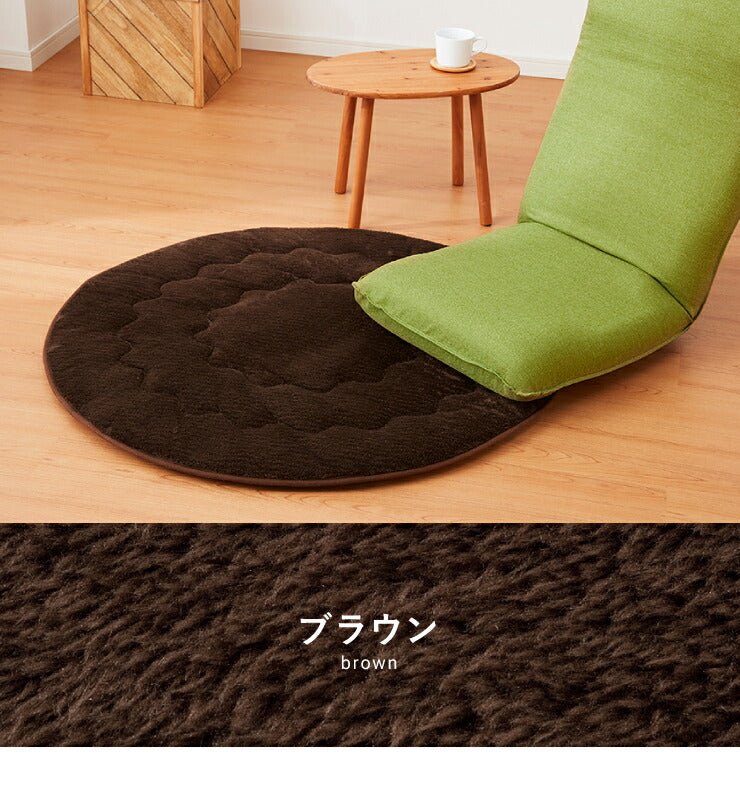 極厚6層ラグ 円形 直径100cm 滑り止め付 6層 約4cm厚 極厚 多層構造 リビング ラグ ラグマット 絨毯 カーペット 抗菌 低ホルマリン 防臭 省エネ (代引不可)