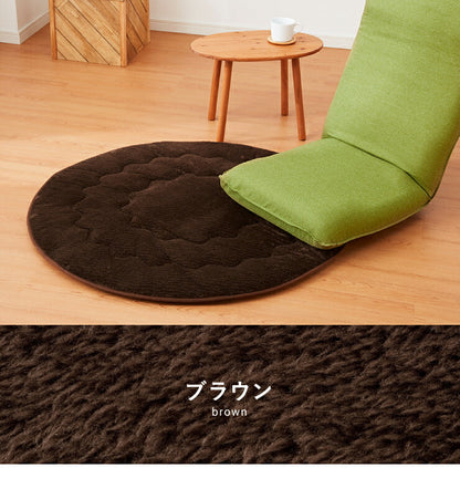 極厚6層ラグ 円形 直径100cm 滑り止め付 6層 約4cm厚 極厚 多層構造 リビング ラグ ラグマット 絨毯 カーペット 抗菌 低ホルマリン 防臭 省エネ (代引不可)