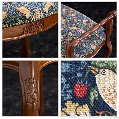 完成品 イタリア製 ヴェローナ クラシック BEST OF MORRIS 肘付き スツール アンティーク クラシック 背無し レトロ 北欧 おしゃれ チェア 椅子 イス(代引不可)