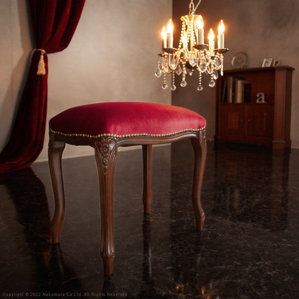 完成品 イタリア製 ヴェローナクラシック スツール 背無し チェア チェアー おしゃれ 木製 天然木 北欧 アンティーク クラシック コンパクト ローチェア(代引不可)