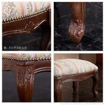 完成品 イタリア製 ヴェローナ クラシック フットスツール スツール オットマン 天然木 背無し アンティーク イス 北欧 おしゃれ 収納 木製(代引不可)