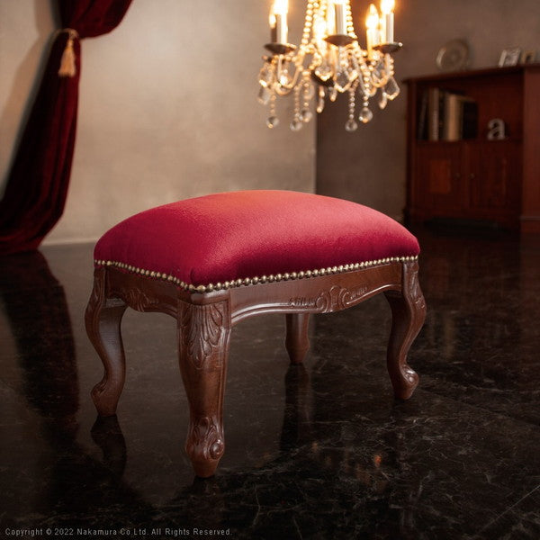 完成品 イタリア製 ヴェローナ クラシック フットスツール スツール オットマン 天然木 背無し アンティーク イス 北欧 おしゃれ 収納 木製(代引不可)