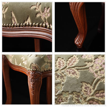 完成品 イタリア製 ヴェローナ クラシック フットスツール スツール 金華山 オットマン 天然木 背無し アンティーク イス 北欧 おしゃれ 収納 木製(代引不可)