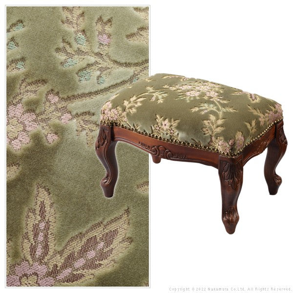 完成品 イタリア製 ヴェローナ クラシック フットスツール スツール 金華山 オットマン 天然木 背無し アンティーク イス 北欧 おしゃれ 収納 木製(代引不可)