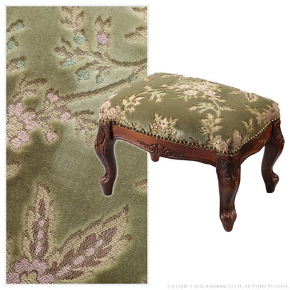 完成品 イタリア製 ヴェローナ クラシック フットスツール スツール 金華山 オットマン 天然木 背無し アンティーク イス 北欧 おしゃれ 収納 木製(代引不可)