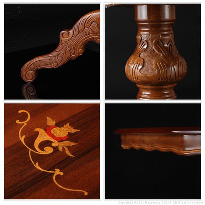 完成品 イタリア製 ヴェローナ クラシック ダイニングセット 五点セット 5点セット おしゃれ 北欧 アンティーク 丸型 円形 天然木 木製(代引不可)