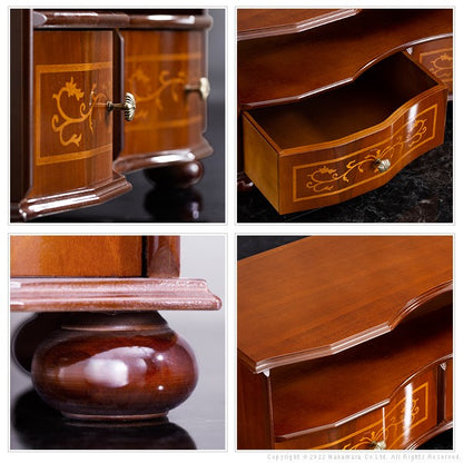 完成品 イタリア製 ヴェローナ クラシック 丸脚 テレビボード ローボード 幅87 スリム おしゃれ アンティーク 北欧 収納 引き出し付き テレビラック オープンラック(代引不可)