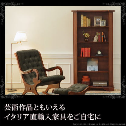 完成品 イタリア製 ヴェローナ クラシック ブックシェルフ 幅98 五段 5段 マガジンラック 本棚 雑誌 マンガ ブックラック 収納 収納棚 おしゃれ クラシック アンティーク(代引不可)