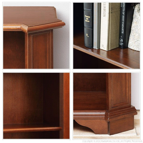 完成品 イタリア製 ヴェローナ クラシック ブックシェルフ 幅98 五段 5段 マガジンラック 本棚 雑誌 マンガ ブックラック 収納 収納棚 おしゃれ クラシック アンティーク(代引不可)