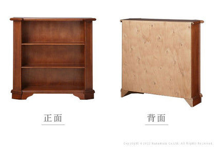 完成品 イタリア製 ブックシェルフ ヴェローナ クラシック 3段 幅98cm 本棚 コミックラック 天然木 木製 収納 オープンラック カラーボックス アンティーク(代引不可)