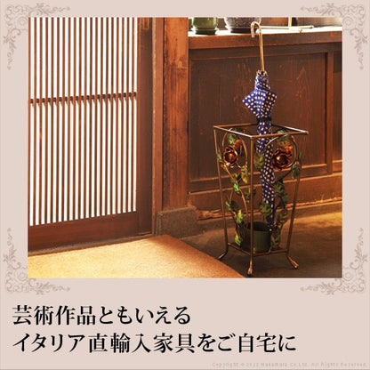 完成品 イタリア製 ヴェローナ アクセサリーズ アイアン 傘立て コーナー アンブレラスタンド 収納 コーナー用 角 高級感 アンティーク クラシック(代引不可)