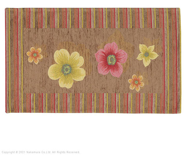 イタリア製 ジャガード 玄関マット 室内 フィオーレ 汚れ 入り口 55×90 洗える 丸洗い 長方形 おしゃれ かわいい 北欧 ウォッシャブル 屋内(代引不可)