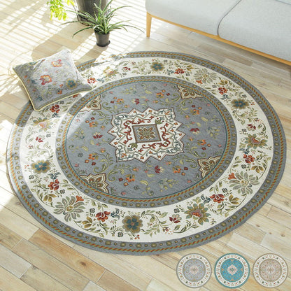イタリア製 ジャガード織り ラグ イスタ 175cm 幅175 奥行き175 ラグマット 円形 おしゃれ 北欧 アンティーク 収納 クラシック(代引不可)