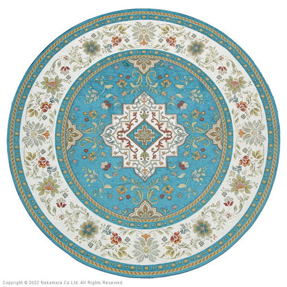 イタリア製 ジャガード織り ラグ イスタ 175cm 幅175 奥行き175 ラグマット 円形 おしゃれ 北欧 アンティーク 収納 クラシック(代引不可)