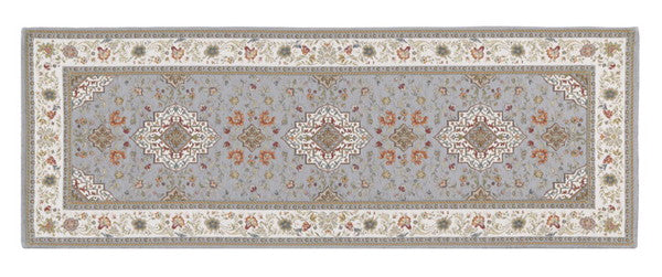 イタリア製 ジャガード織り マット イスタ 65x180cm 玄関マット キッチンマット 長方形 四角形 おしゃれ シェニール柄 アンティーク 洗える 丸洗い マルチマット(代引不可)