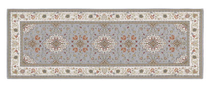 イタリア製 ジャガード織り マット イスタ 65x180cm 玄関マット キッチンマット 長方形 四角形 おしゃれ シェニール柄 アンティーク 洗える 丸洗い マルチマット(代引不可)