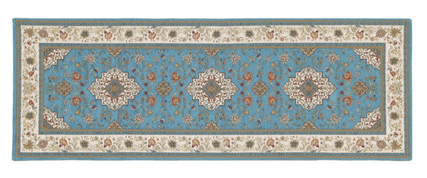 イタリア製 ジャガード織り マット イスタ 65x180cm 玄関マット キッチンマット 長方形 四角形 おしゃれ シェニール柄 アンティーク 洗える 丸洗い マルチマット(代引不可)