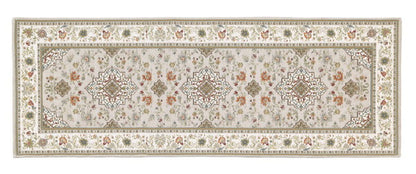 イタリア製 ジャガード織り マット イスタ 65x180cm 玄関マット キッチンマット 長方形 四角形 おしゃれ シェニール柄 アンティーク 洗える 丸洗い マルチマット(代引不可)