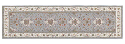 イタリア製 ジャガード織り マット イスタ 65x240cm 玄関マット キッチンマット 長方形 四角形 おしゃれ シェニール柄 アンティーク 洗える 丸洗い マルチマット(代引不可)