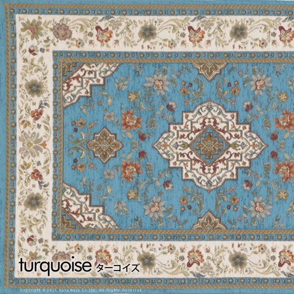 イタリア製 ジャガード織り マット イスタ 65x240cm 玄関マット キッチンマット 長方形 四角形 おしゃれ シェニール柄 アンティーク 洗える 丸洗い マルチマット(代引不可)