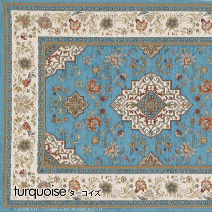 イタリア製 ジャガード織り マット イスタ 65x240cm 玄関マット キッチンマット 長方形 四角形 おしゃれ シェニール柄 アンティーク 洗える 丸洗い マルチマット(代引不可)