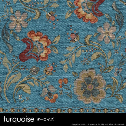 イタリア製 ジャガード織り クッションカバー 同色2枚セット イスタ 45x45cm カバー 花柄 正方形 幅45 奥行45 四角形 おしゃれ アンティーク 北欧 洗える 丸洗い(代引不可)