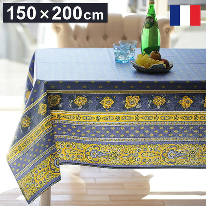 フランス製 テーブルクロス 幅150 奥行き200 テーブル 撥水 おしゃれ テーブルマット 四角型 おしゃれ 北欧 コンパクト アンティーク クラシック(代引不可)