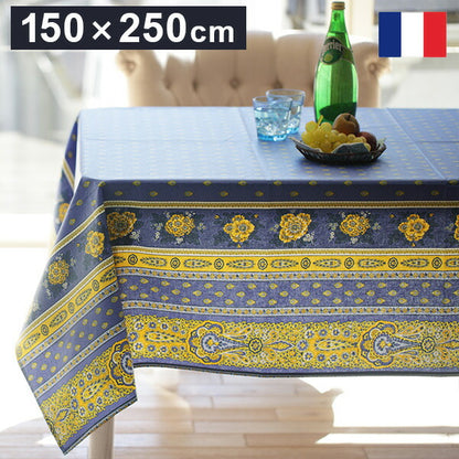 フランス製 テーブルクロス 幅150 奥行き250 テーブル 撥水 おしゃれ テーブルマット 四角型 おしゃれ 北欧 コンパクト アンティーク クラシック(代引不可)