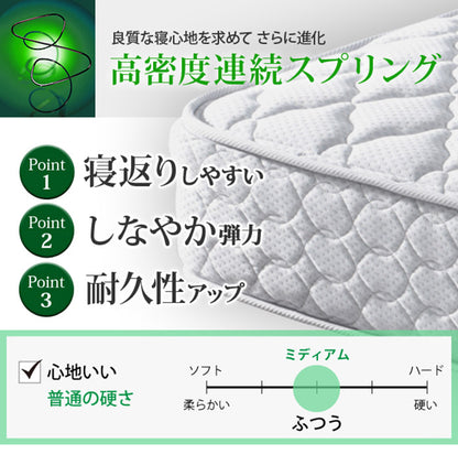 フランスベッド ツインサポートスプリングマットレス ダブル 高密度連続スプリングマットレス 防ダニ 抗菌 防臭 寝具 日本製 国産 マットレスのみ ツインサポート(代引不可)