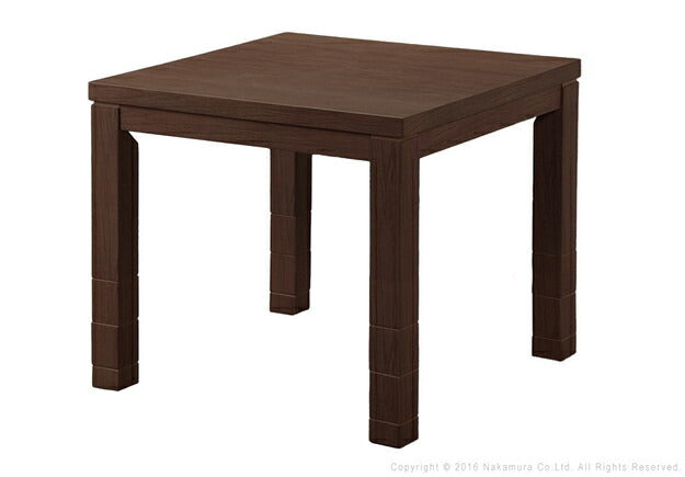 こたつ ダイニングテーブル 正方形 パワフルヒーター-6段階に高さ調節できるダイニングこたつ〔スクット〕 80x80cm こたつ本体のみ ハイタイプこたつ 継ぎ脚(代引不可)