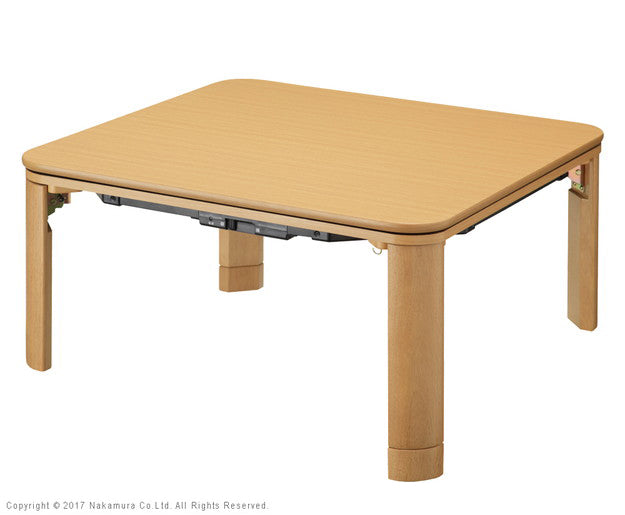 フラットヒーター 折れ脚 こたつ フラットモリス 75x75cm コンパクト 収納 幅75 正方形 こたつテーブル 和室 単品 北欧