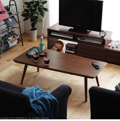 こたつ テーブル 北欧 デザイン折れ脚こたつ-アロー おしゃれ コタツ 炬燵 フラットヒーター カフェ風 コーヒーテーブル 楕円 台形 ウォールナット オーク 木製 天然木 テレワーク リモートワーク(代引不可)