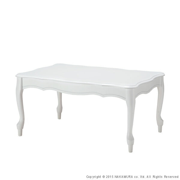 ねこ脚 こたつテーブル フローラ こたつ 猫脚 長方形 90x60cm ホワイト かわいい おしゃれ スリム 姫 かわいい 韓国 センターテーブル(代引不可)