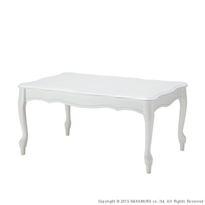 ねこ脚 こたつテーブル フローラ こたつ 猫脚 長方形 90x60cm ホワイト かわいい おしゃれ スリム 姫 かわいい 韓国 センターテーブル(代引不可)