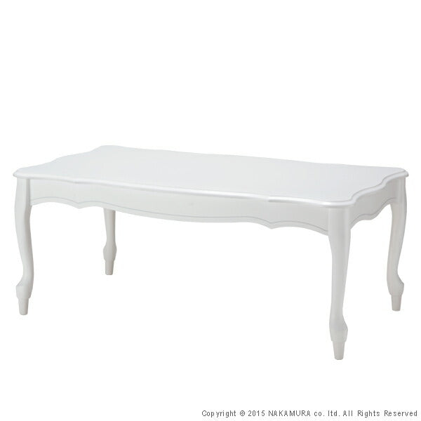 こたつ ネコ脚 長方形 ねこ脚 こたつテーブル フローラ 105x60cm テーブル おしゃれ 姫 白 ローテーブル センターテーブル かわいい(代引不可)