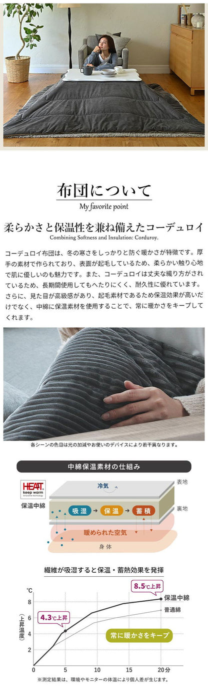 セット販売 ねこ脚こたつテーブル フローラ 90×60cmリバーシブルコーデュロイ保温綿入こたつ布団 2点セット SAI 彩 長方形 こたつ単品 継ぎ脚 高さ調節 ローテーブル おしゃれ エレガント 姫系(代引不可)