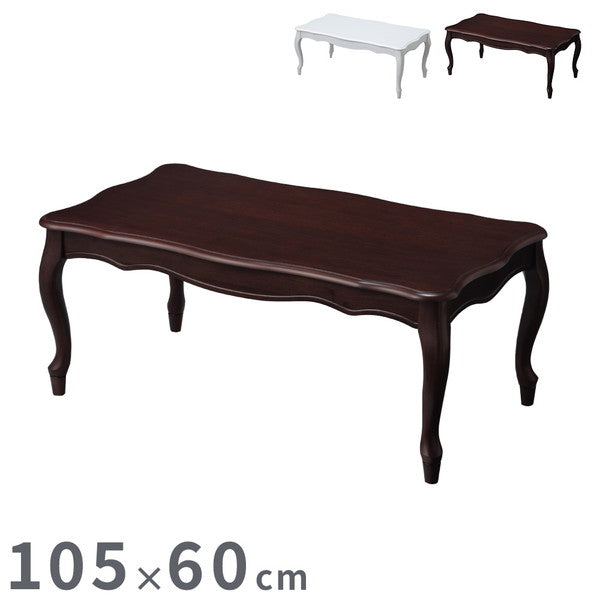 ねこ脚こたつテーブル フローラ 105×60cm SAI 彩 長方形 こたつ単品 継ぎ脚 高さ調節 ローテーブル おしゃれ エレガント 姫系 フレンチカントリー クラシック クラシカル かわいい 白 ホワイト(代引不可)