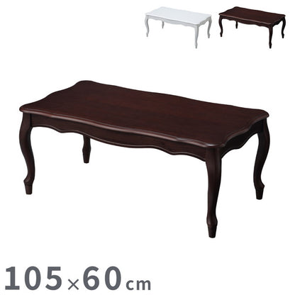 ねこ脚こたつテーブル フローラ 105×60cm SAI 彩 長方形 こたつ単品 継ぎ脚 高さ調節 ローテーブル おしゃれ エレガント 姫系 フレンチカントリー クラシック クラシカル かわいい 白 ホワイト(代引不可)