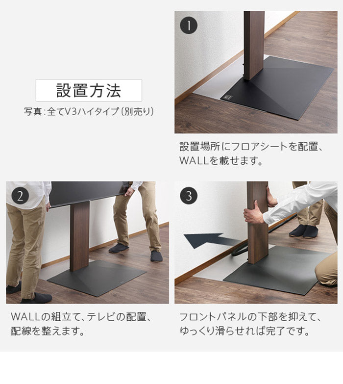 WALLインテリアテレビスタンドV3ロータイプ専用 ポリカーボネートフロアシート テレビ台 テレビスタンド 部品 パーツ フローリング 床保護パネル 床 シート 傷防止 キズ防止 汚れ防止 保護(代引不可)